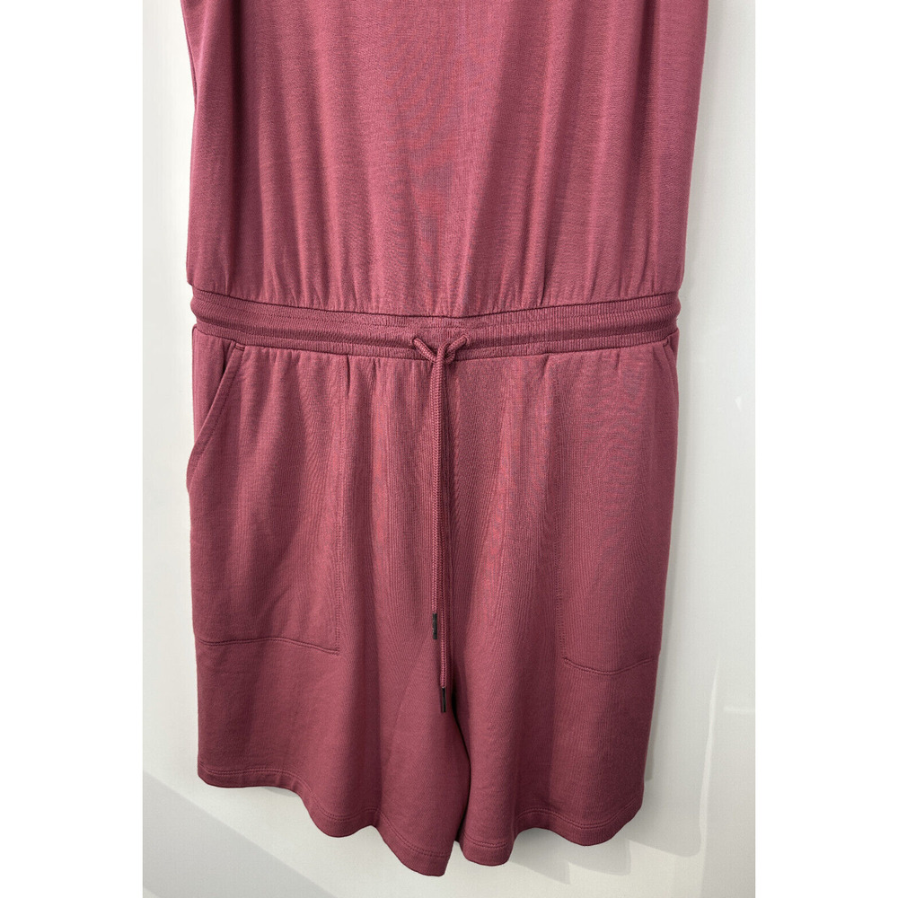 Athleta Balance Sleeveless Tank Romper Women's Size MT Medium Tall Berry Rose - Picture 4 of 14